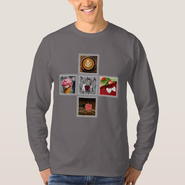 T-shirt VÊTEMENTS personnalisés VOS 5 PHOTOS (Devant)