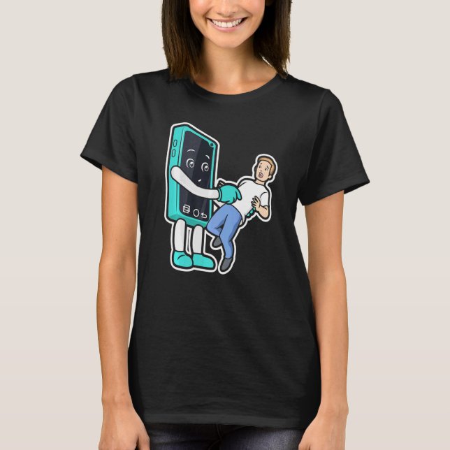 T-shirt Vêtements pour accroc de téléphone cellulaire Smar (Devant)