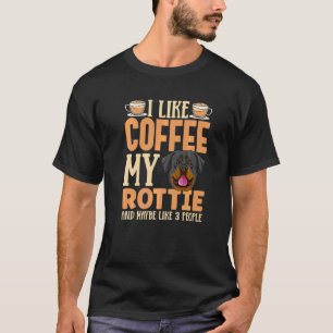 T-shirt Vêtements pour chien Rottweiler Accro au café pour