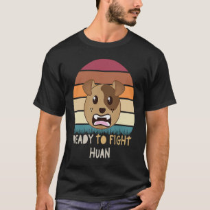 T-shirt Vêtements pour chiens et chats Prêt à combattre Hu