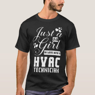 T-shirt Vêtements pour petite amie de technicien CVC - Drô
