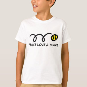 T-shirt Vêtements sportifs pour enfants   Peace love & te