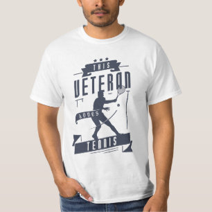 T-shirt Vétéran aime le ballon de tennis