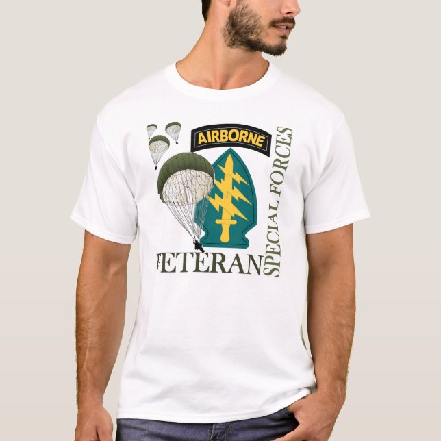 T-shirt Vétéran de forces spéciales - aéroporté (Devant)