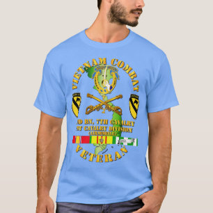 T-shirt Vétéran de la cavalerie de combat du Vietnam avec 