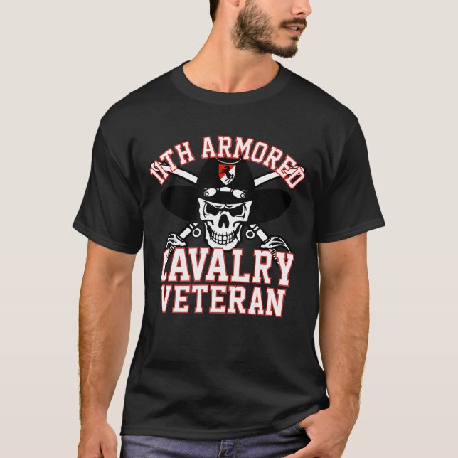 T-shirt Vétéran du 11e régiment de cavalerie blindé (Devant)