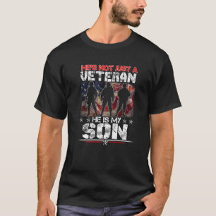 T-shirt Vétéran Il Est Mon Fils Drapeau Américain Anciens