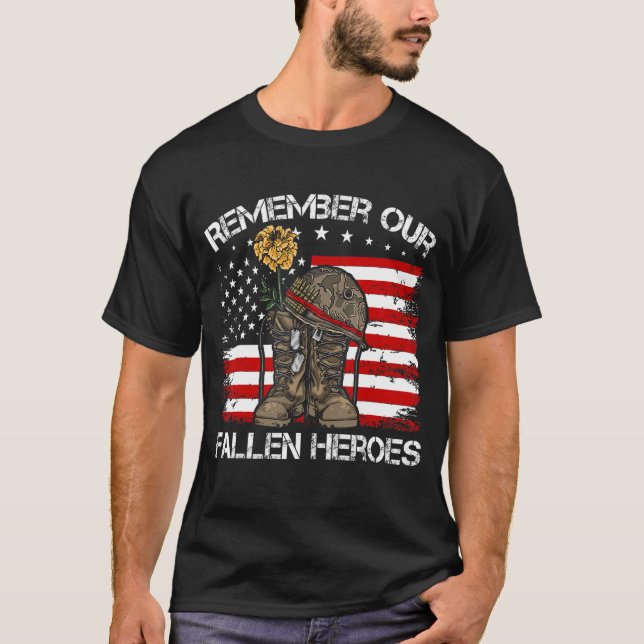 T-shirt Vétéran Jour Dire Citation Se Souvient De Notre Hé (Devant)