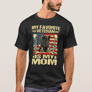 T-shirt Vétéran Jour Mon Vétérinaire Préféré Est Ma Maman 