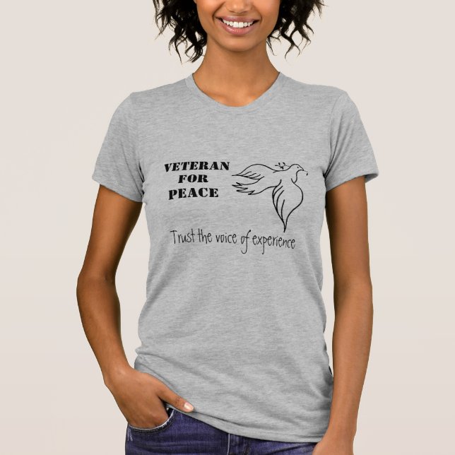 T-shirt Vétéran pour la paix (faites confiance à la voix (Devant)