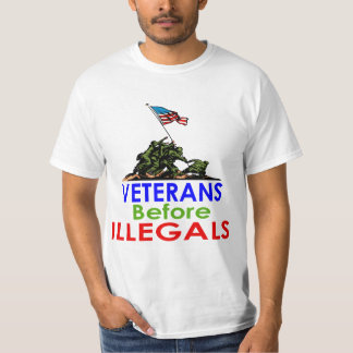 T-shirt Veterans Before Illegals Veterans Day