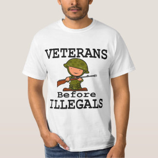T-shirt Veterans Before Illegals Veterans Day