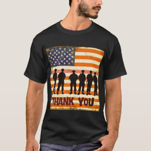 T-shirt Vétérans de drapeau américain pour votre Merci de 
