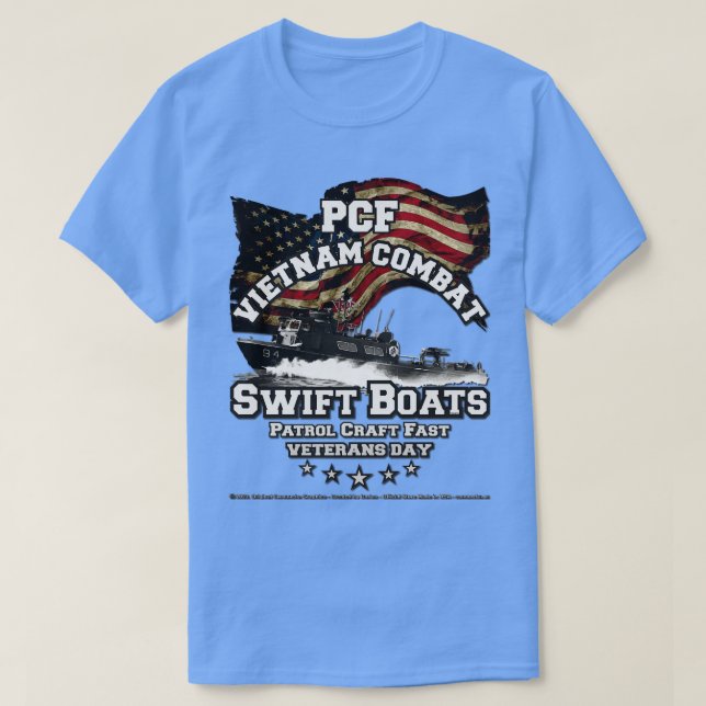 T-shirt vétérans de la PCF Bateaux du Vietnam Compat (Design devant)