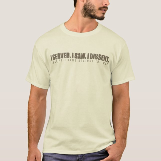 T-shirt Vétérans de l'Irak contre la chemise de guerre (Devant)