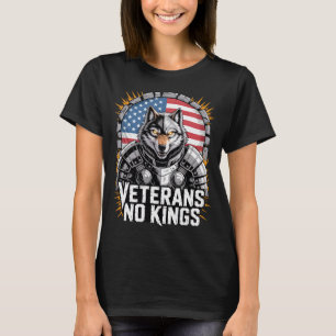 T-shirt Vétérans Pas Rois Design de Loup pour Militaires F