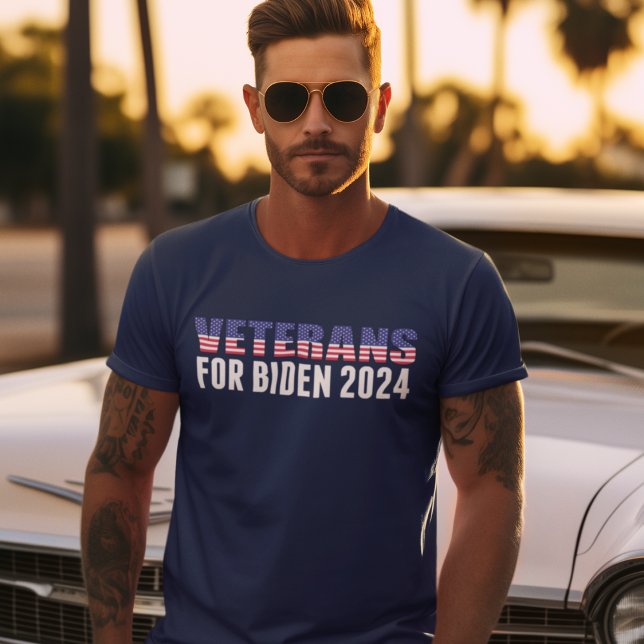 T-shirt Vétérans pour Biden 2024 Élection Bleu (Créateur téléchargé)