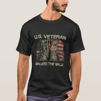 T-shirt Vétérinaire Américain Patriotique J'Ai Marché Le D