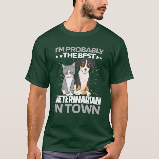 T-shirt Vétérinaire Chat Dog cadeau drôle (Devant)