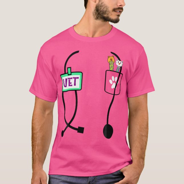 T-shirt Vétérinaire Costume Garçons Filles Enfants Animal  (Devant)