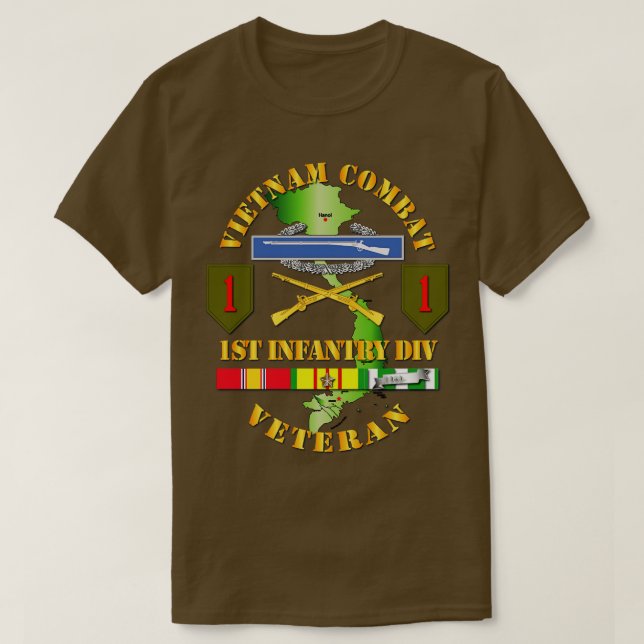 T-shirt Vétérinaire de l'infanterie de combat du Vietnam a (Design devant)