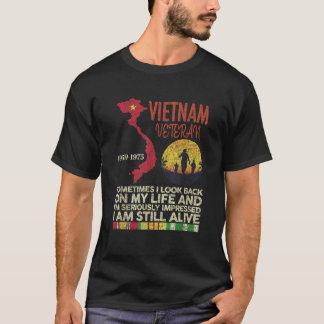 T-shirt Vétérinaire Du Vietnam Parfois, Je Regarde En Reto