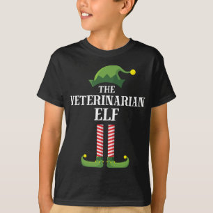 T-shirt Vétérinaire Elf Correspondant Famille de Noël P