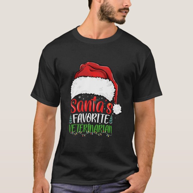 T-shirt Vétérinaire favori de père Noël Funny Christmas Ve (Devant)
