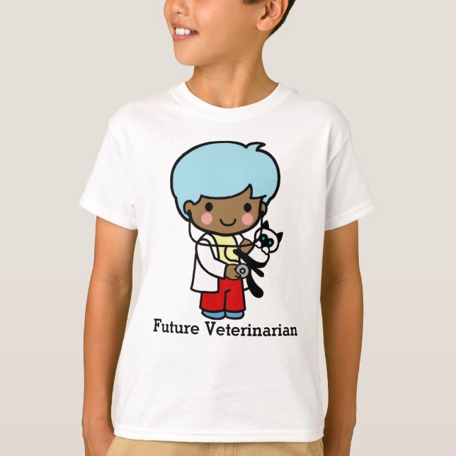 T-shirt Vétérinaire futur avec Kitty Cat (Devant)