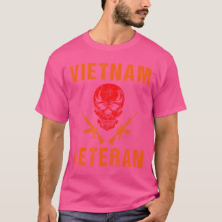 T-shirt Vétérinaire Orange Vietnam - Crâne Et Armes À Feu