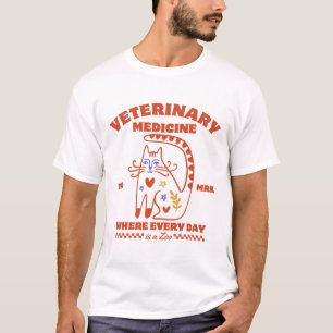 T-shirt Vétérinaire : où chaque jour est un zoo