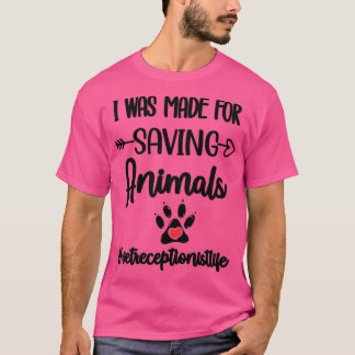 T-shirt Vétérinaire Réceptionniste Secrétaire réceptionnis
