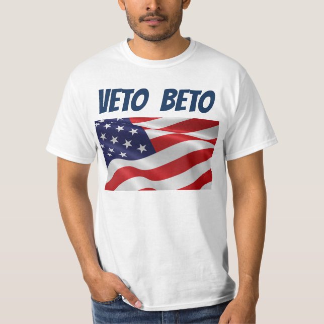 T-shirt VETO BETO NON BE à MAGA Amérique républicaine (Devant)