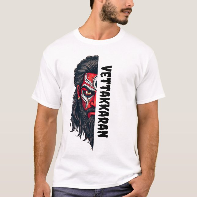 T-shirt Vettakaaran - Stylisé Theyyam Hunter (Devant)