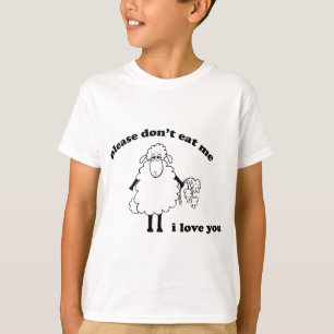 T-shirt Veuillez ne pas me manger, je t'aime (les moutons)