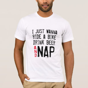 T-shirt veut vélo, boire de la bière et faire la sieste dr