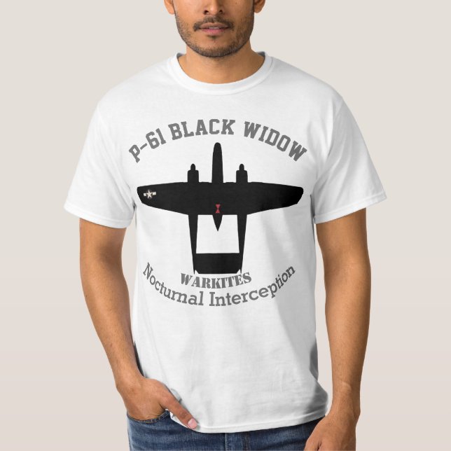T-shirt Veuve noire de Warkites P-61 (Devant)