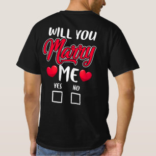 T-shirt Veux-tu me marier une proposition - Jour des Valen
