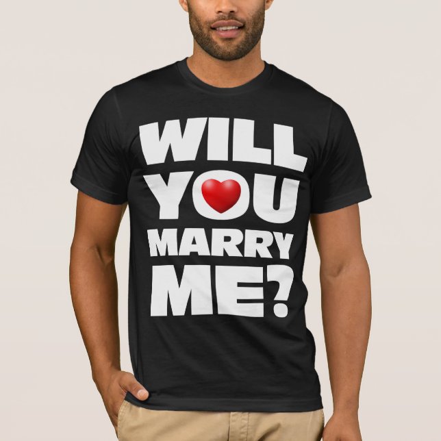 T-shirt Veux-Tu M'Épouser ? (Devant)