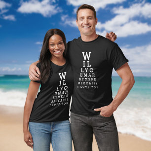 T-shirt Veux-tu m'épouser Chart Opticien Coutume de Mariag
