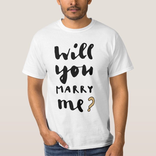 T-shirt Veux-tu m'épouser en costume de bébé ? (Devant)