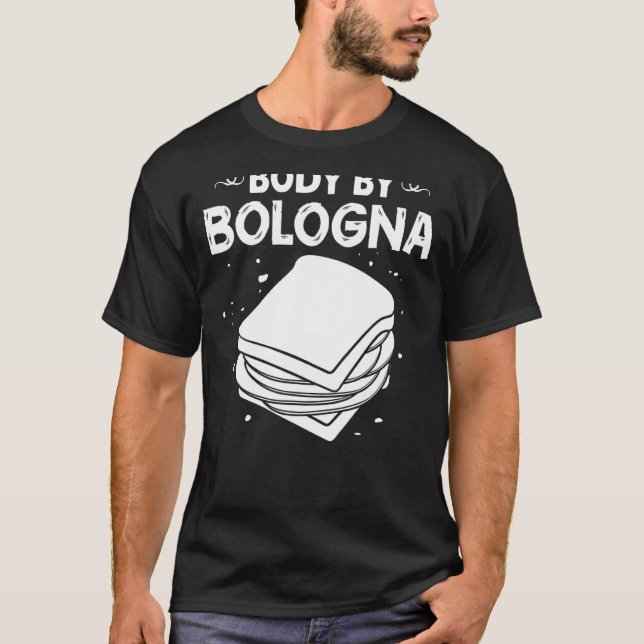 T-shirt Viande de Bologne Italie Sandwich Saucisson Balone (Devant)