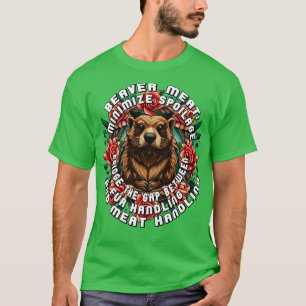 T-shirt Viande de castor Minimiser les pourboires de chass