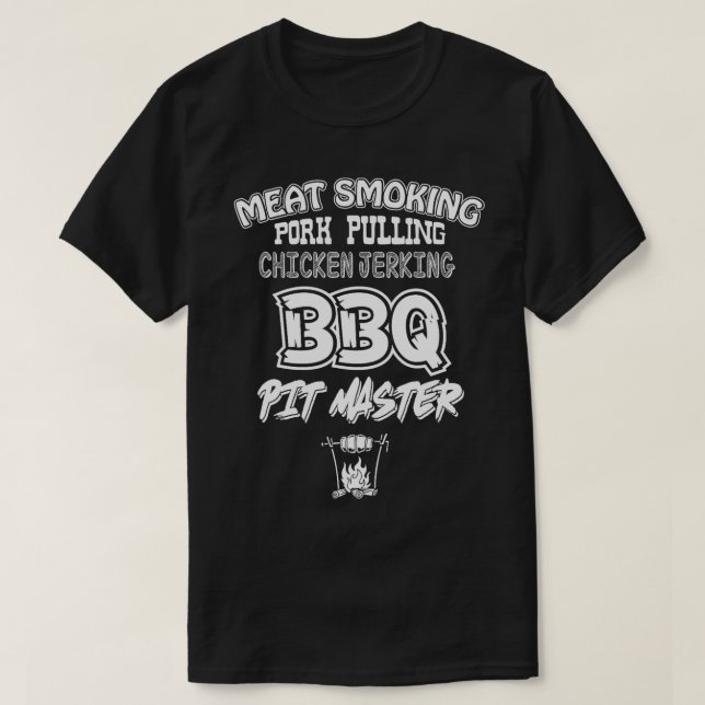 T-shirt Viande Fumer Pot Master BBQ Hommes Drôle (Design devant)