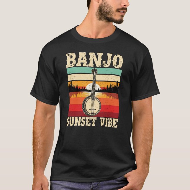 T-shirt Vibe du coucher de soleil Banjo (Devant)