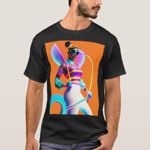 T-shirt Vibe Jibe Electrique Ken Gage Rétrowave Amusant