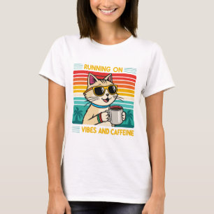 T-shirt Vibes à café rétro - Lover à caféine femmes