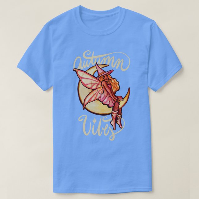 T-shirt Vibes Automne Automne Lune (Design devant)