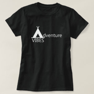 T-shirt Vibes Aventure Camping Tente Logo Typographie