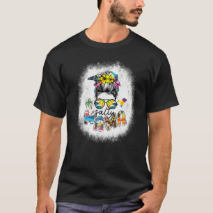 T-shirt Vibes Bleached Salty Mama Messy Bun Beach Vibes Ét